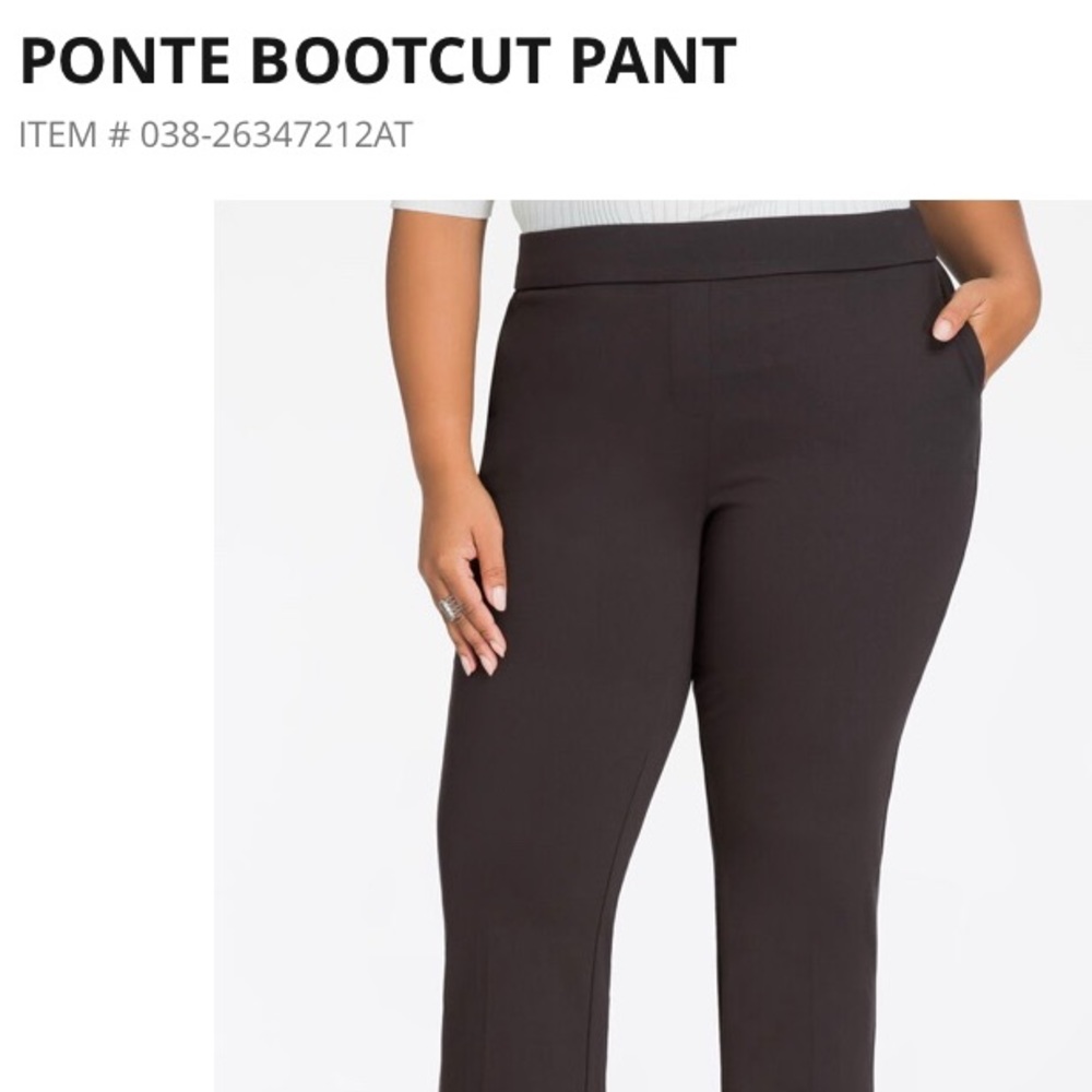 Black Ponte Bookcut Pants